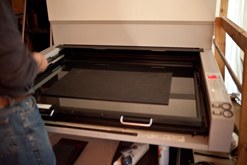 Don's dual vacuum frame upright UV exposure unit is the object of envy...although it needs a forklift to install it.